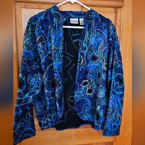 Chico's Multicolor Silk Jacket